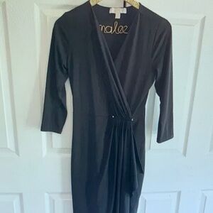 MICHAEL Michael Kors Black V-Neck Dress